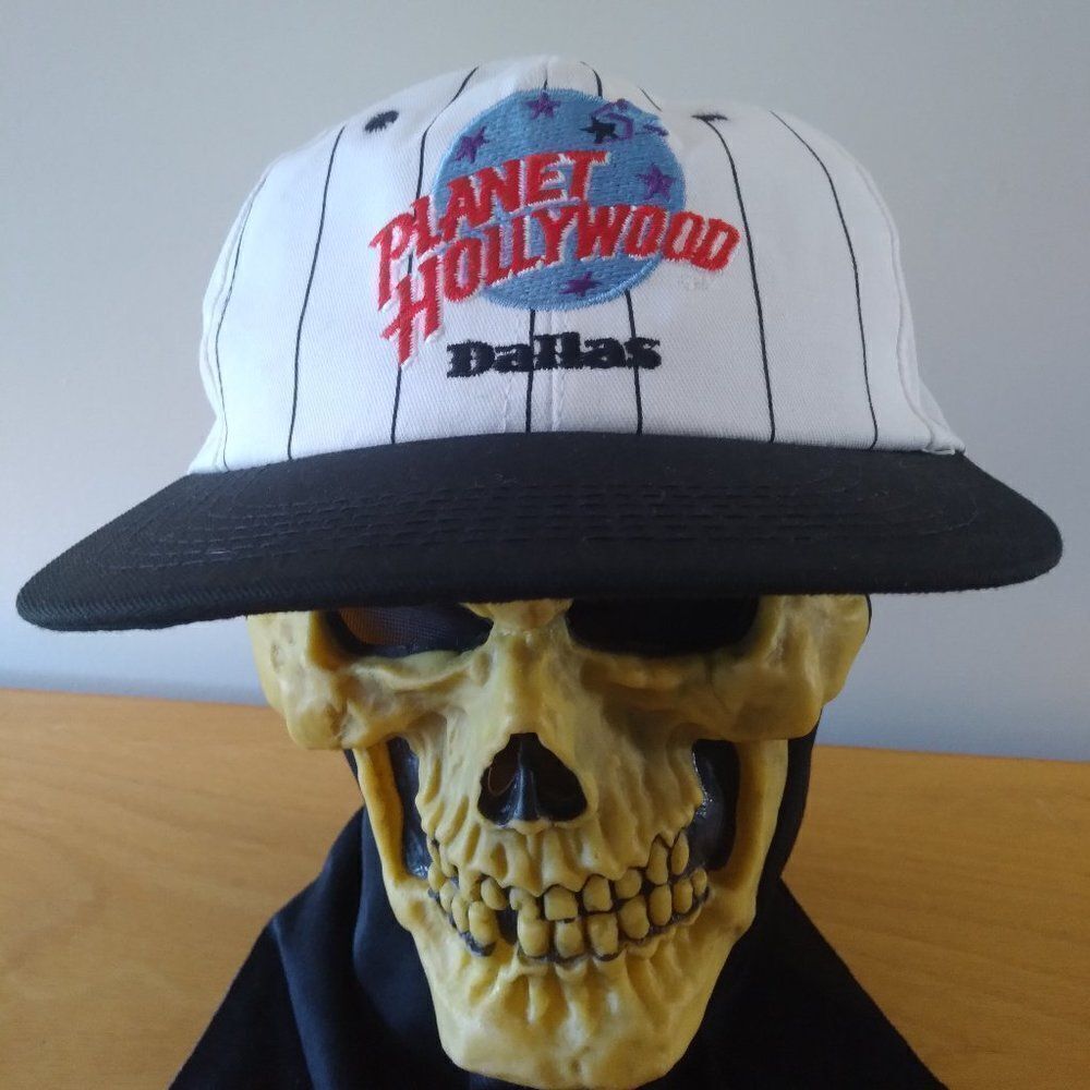 Deadstock Vintage Planet Hollywood Dallas Pinstripe Snap Back Hat